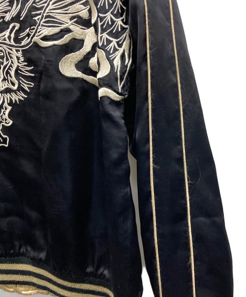 百花繚乱（ヒャッカリョウラン）百花繚乱 (ヒャッカリョウラン) リバーシブルスカジャン ブラック サイズ:M C88-96,T165-175の古着・服飾アイテム