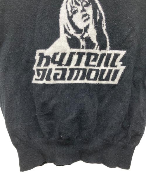 Hysteric Glamour（ヒステリックグラマー）Hysteric Glamour (ヒステリックグラマー) 半袖ニット ブラック サイズ:不明の古着・服飾アイテム