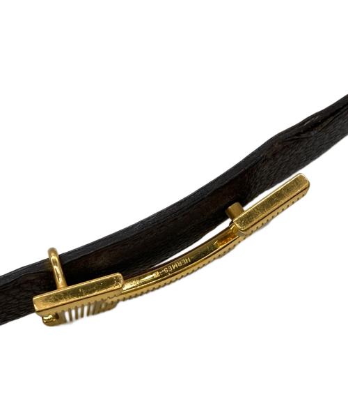 HERMES（エルメス）HERMES (エルメス) Hロゴバックルベルト コンスタンス ブラウン サイズ:80の古着・服飾アイテム