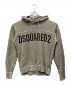 DSQUARED2ディースクエアード）の古着「ロゴプリントパーカー」｜ベージュ
