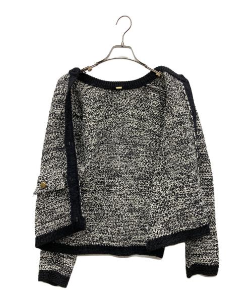 Mila Owen（ミラオーウェン）Mila Owen (ミラオーウェン) フラップポケット付金釦ニットカーディガン ブラック サイズ:1の古着・服飾アイテム