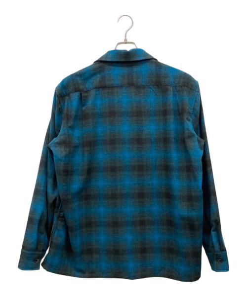 BACK NUMBER（バックナンバー）BACK NUMBER (バックナンバー) ウールミックス オープンカラーシャツ ネイビー サイズ:Lの古着・服飾アイテム