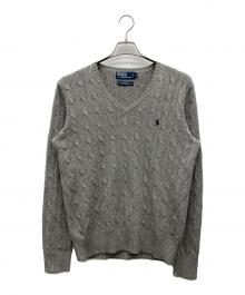 POLO RALPH LAUREN（ポロ・ラルフローレン）の古着「Vネックニット」｜グレー