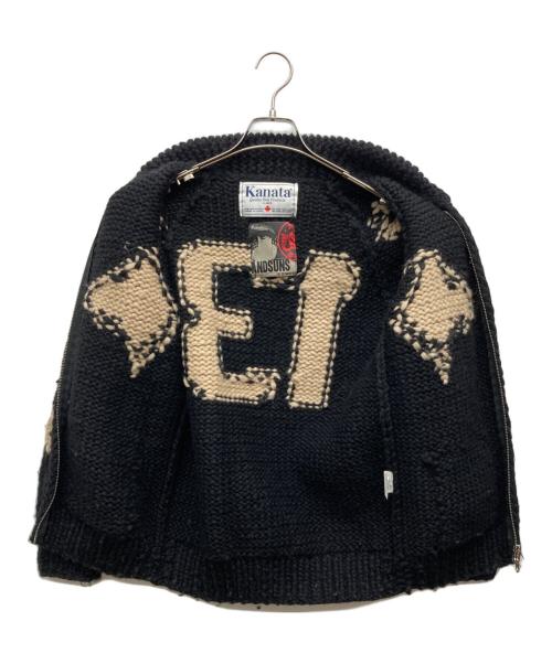 KANATA（カナタ）KANATA (カナタ) ANDSUNS (アンドサンズ) カウチンセーター ブラック サイズ:表記無しの古着・服飾アイテム