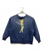 SAINT MICHAELセントマイケル）の古着「ティンカーベルプリントスウェット」｜ネイビー