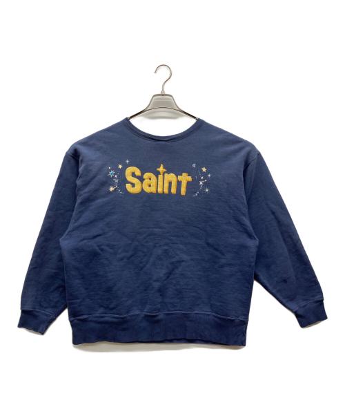 SAINT MICHAEL（セントマイケル）SAINT MICHAEL (セントマイケル) ティンカーベルプリントスウェット ネイビー サイズ:Lの古着・服飾アイテム