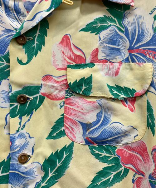 USED（ユーズド）USED (ユーズド) 50s 長袖アロハシャツ イエロー サイズ:Mの古着・服飾アイテム