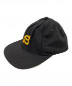 stussyステューシー）の古着「Sロゴキャップ」｜ブラック