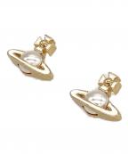 Vivienne Westwoodヴィヴィアンウエストウッド）の古着「オーブパールピアス」｜ゴールド