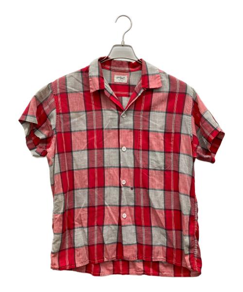 town topic（タウントピック）Town Topic (タウントピック) 50s-60s チェックシャツ レッド サイズ:15 M 15 1/2の古着・服飾アイテム