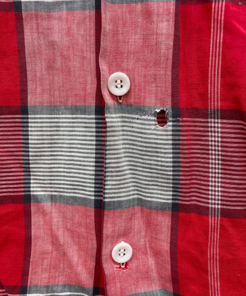 town topic（タウントピック）Town Topic (タウントピック) 50s-60s チェックシャツ レッド サイズ:15 M 15 1/2の古着・服飾アイテム