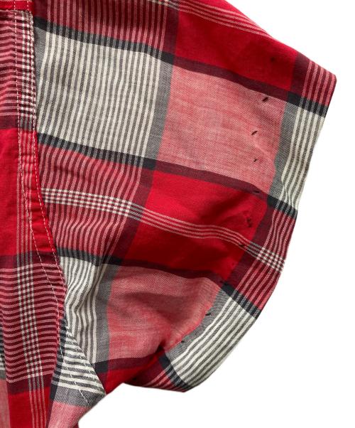 town topic（タウントピック）Town Topic (タウントピック) 50s-60s チェックシャツ レッド サイズ:15 M 15 1/2の古着・服飾アイテム