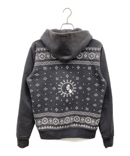 Hysteric Glamour（ヒステリックグラマー）Hysteric Glamour (ヒステリックグラマー) バンダナ柄ジップパーカー グレー サイズ:Mの古着・服飾アイテム