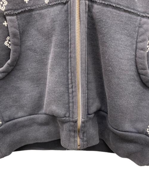 Hysteric Glamour（ヒステリックグラマー）Hysteric Glamour (ヒステリックグラマー) バンダナ柄ジップパーカー グレー サイズ:Mの古着・服飾アイテム