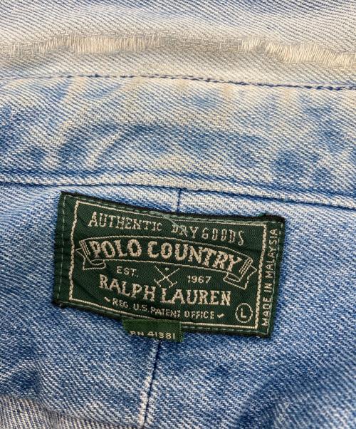 POLO COUNTRY（ポロカントリー）POLO COUNTRY (ポロカントリー) 90s デニムBDシャツ インディゴ サイズ:Lの古着・服飾アイテム