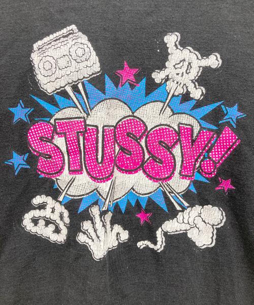 stussy（ステューシー）stussy (ステューシー) 00s 長袖プリントカットソー ブラック サイズ:Sの古着・服飾アイテム