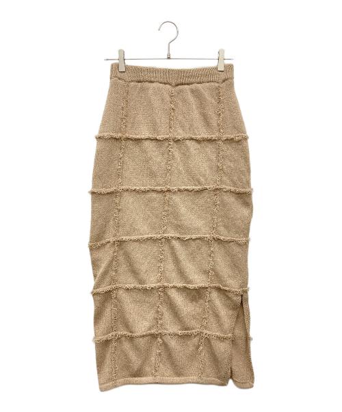 ADAWAS（アダワス）ADAWAS (アダワス) ループニットスカート ベージュ サイズ:FREEの古着・服飾アイテム