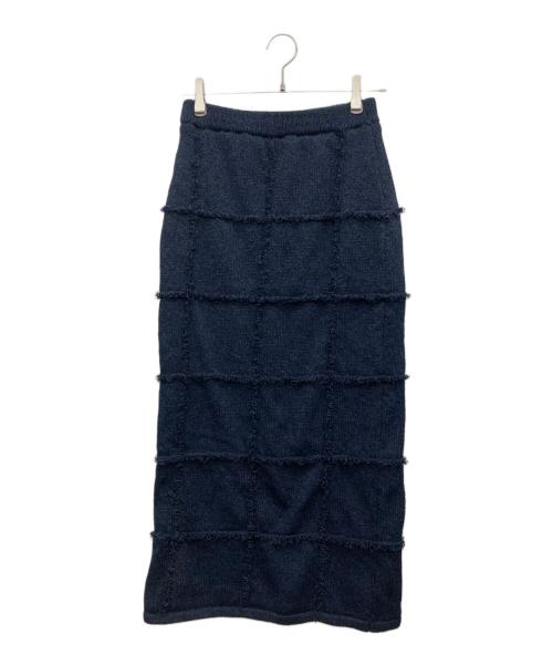 ADAWAS（アダワス）ADAWAS (アダワス) ループニットスカート ネイビー サイズ:FREEの古着・服飾アイテム