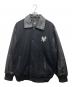 G-Ⅲ SPORTS（ジースリースポーツ）の古着「レザー切替スタジャン」｜ブラック
