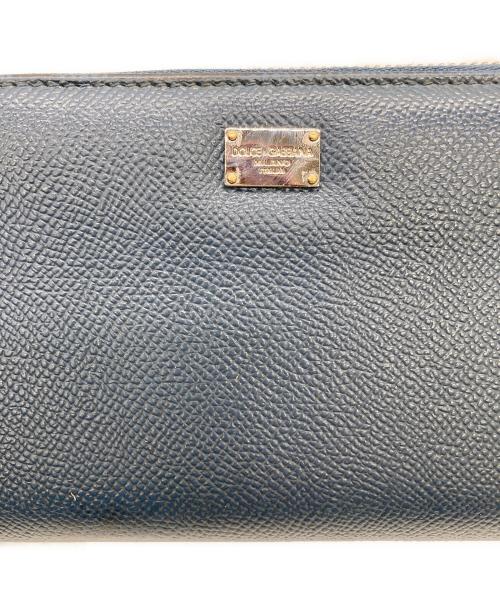 DOLCE & GABBANA（ドルチェ＆ガッバーナ）DOLCE & GABBANA (ドルチェ＆ガッバーナ) 長財布 ネイビーの古着・服飾アイテム