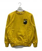 stussyステューシー）の古着「8ボールプリントスウェット」｜イエロー