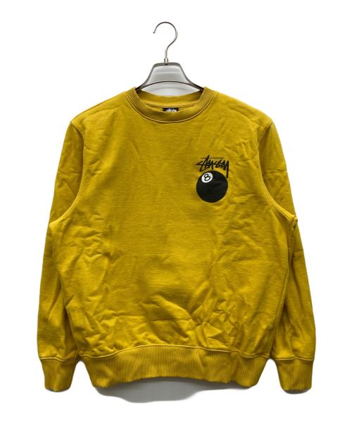 stussy（ステューシー）stussy (ステューシー) 8ボールプリントスウェット イエロー サイズ:Sの古着・服飾アイテム