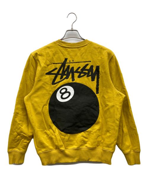 stussy（ステューシー）stussy (ステューシー) 8ボールプリントスウェット イエロー サイズ:Sの古着・服飾アイテム