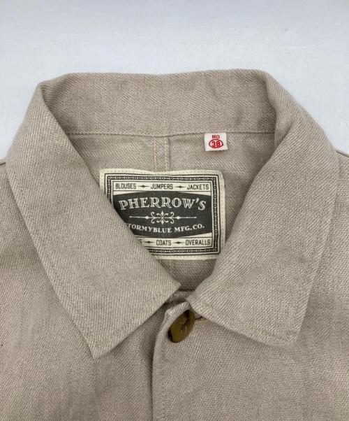 Pherrow's（フェローズ）PHERROW'S (フェローズ) リネンジャケット ベージュ サイズ:38の古着・服飾アイテム