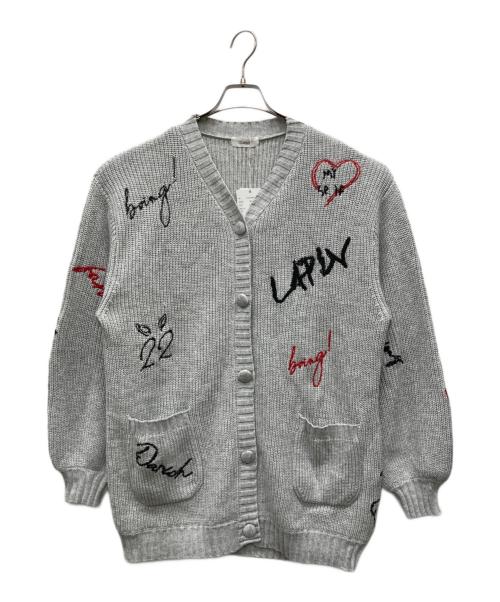 darich（ダーリッチ）Darich (ダーリッチ) エンブロイダリーニットカーディガン グレー サイズ:Free 未使用品の古着・服飾アイテム