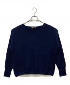 Loungedressラウンジドレス）の古着「カシミアVネックニット」｜ネイビー