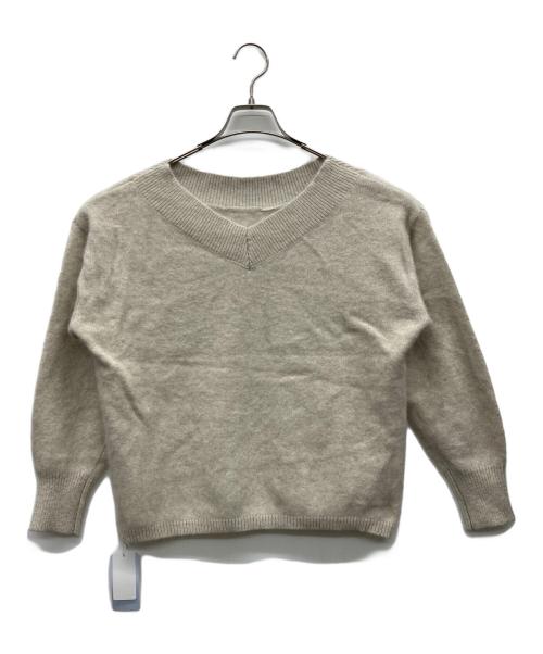 NOLLEY'S（ノーリーズ）NOLLEY'S (ノーリーズ) へアリー2WAYプルオーバーニット ベージュ サイズ:38 未使用品の古着・服飾アイテム