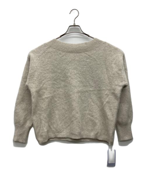 NOLLEY'S（ノーリーズ）NOLLEY'S (ノーリーズ) へアリー2WAYプルオーバーニット ベージュ サイズ:38 未使用品の古着・服飾アイテム