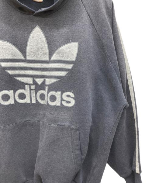 adidas（アディダス）adidas (アディダス) 80s トレフォイルロゴパーカー グレー サイズ:Lの古着・服飾アイテム