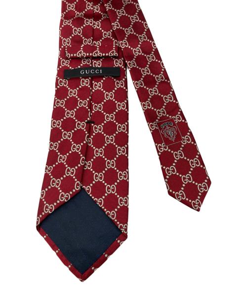 GUCCI（グッチ）GUCCI (グッチ) GG総柄ネクタイ レッド サイズ:なしの古着・服飾アイテム