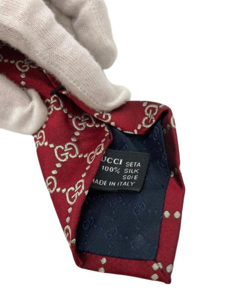 GUCCI（グッチ）GUCCI (グッチ) GG総柄ネクタイ レッド サイズ:なしの古着・服飾アイテム