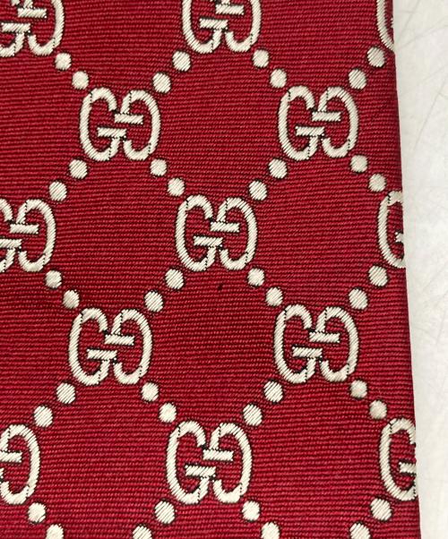 GUCCI（グッチ）GUCCI (グッチ) GG総柄ネクタイ レッド サイズ:なしの古着・服飾アイテム