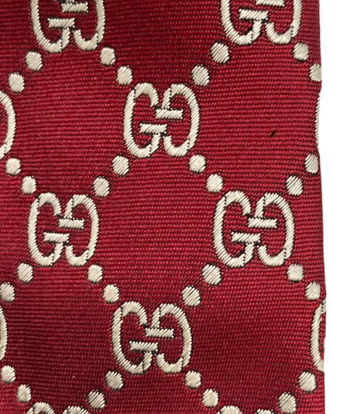 GUCCI（グッチ）GUCCI (グッチ) GG総柄ネクタイ レッド サイズ:なしの古着・服飾アイテム