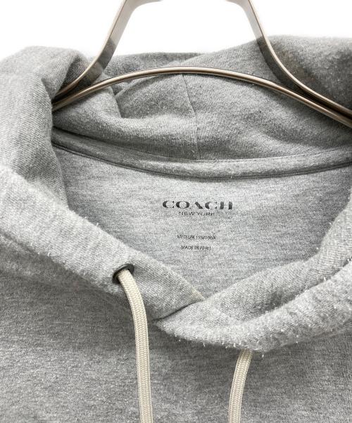 COACH（コーチ）COACH (コーチ) ロゴプリント パーカー グレー サイズ:MEDIUM 175/100Aの古着・服飾アイテム