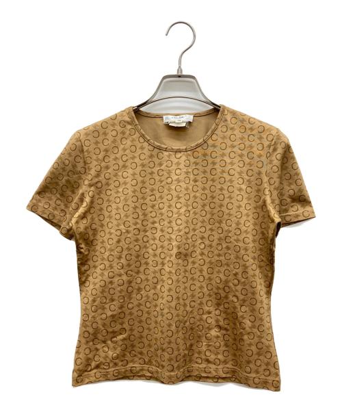 CELINE（セリーヌ）CELINE (セリーヌ) マカダム柄Tシャツ ベージュ サイズ:38の古着・服飾アイテム