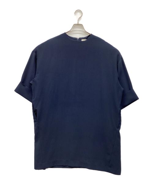 ENFOLD（エンフォルド）ENFOLD (エンフォルド) 半袖ワンピース ネイビー サイズ:38の古着・服飾アイテム