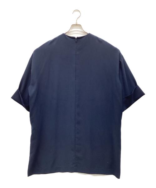 ENFOLD（エンフォルド）ENFOLD (エンフォルド) 半袖ワンピース ネイビー サイズ:38の古着・服飾アイテム