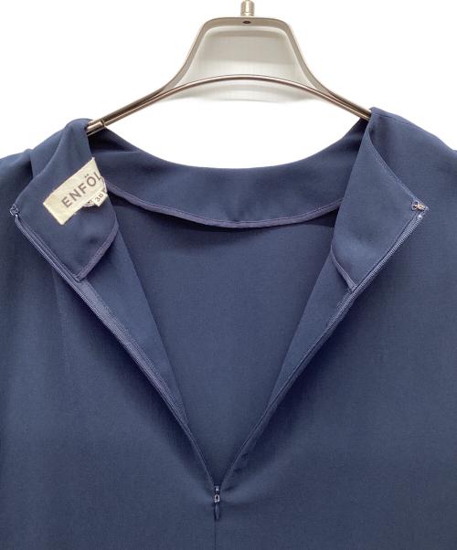 ENFOLD（エンフォルド）ENFOLD (エンフォルド) 半袖ワンピース ネイビー サイズ:38の古着・服飾アイテム