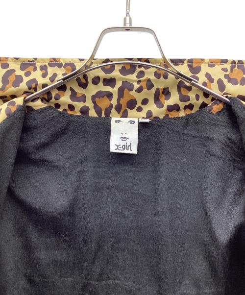 X-GIRL（エックスガール）X-girl (エックスガール) レオパードナイロンジャケット ベージュ サイズ:1の古着・服飾アイテム