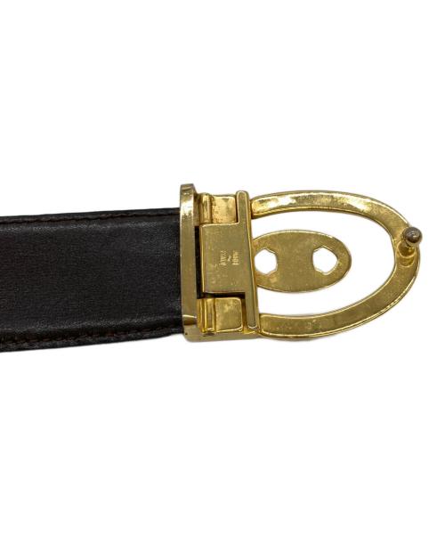 CELINE（セリーヌ）CELINE (セリーヌ) エンブレムベルト ブラックの古着・服飾アイテム