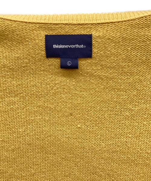 thisisneverthat（ディスイズネバーザット）thisisneverthat (ディスイズネバーザット) アーガイルニットカーディガン イエロー サイズ:Lの古着・服飾アイテム
