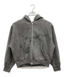 BLESS U（ブレスユー）の古着「ダブルジップパーカー」｜グレー