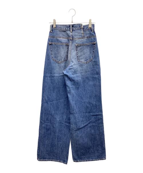 moussy（マウジー）moussy (マウジー) CROSS WAIST WIDE STRAIGHT インディゴ サイズ:1の古着・服飾アイテム