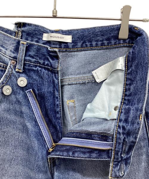moussy（マウジー）moussy (マウジー) CROSS WAIST WIDE STRAIGHT インディゴ サイズ:1の古着・服飾アイテム