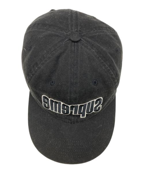 SUPREME（シュプリーム）Supreme (シュプリーム) Reverse Logo 6-Panel Cap ブラックの古着・服飾アイテム