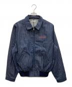 ATOMSアトモス）の古着「ロゴ刺繍ステンカラージャケット」｜インディゴ